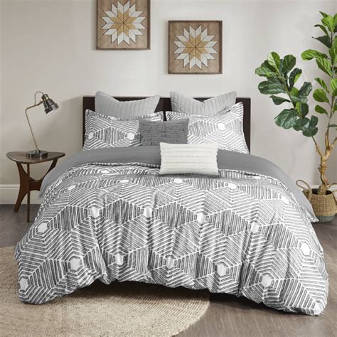 Ink Ivy Ellipse Cotton Jacquard Duvet Cover Set And Reviews Wayfair