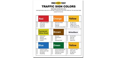 Traffic Sign Colors And Meanings