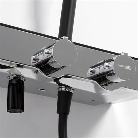 Душевая стойка Wasserkraft Thermo A11401 черная матовая купить в ...