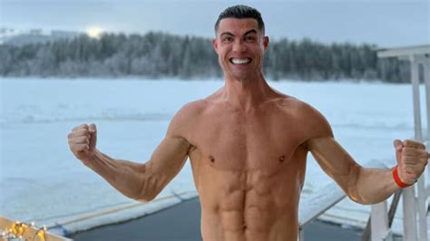 Throw Messi In It Internet Reacts To Half Naked Cristiano Ronaldo Diving In Ice Cold Pool
