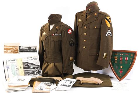 At Auction: WWII US ARMY CAVALRY & ARMORED DIV UNIFORMS GROUP