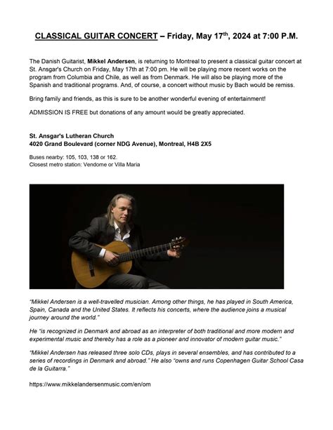 Classical Guitar Concert - GlobalNews Events