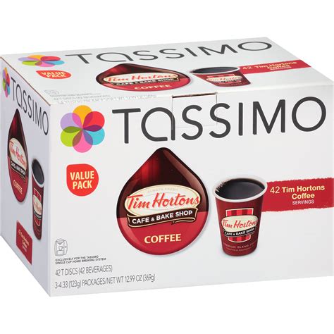 Tim Hortons Ground Coffee T Disc Capsule For Tassimo Brewing System 42 Count