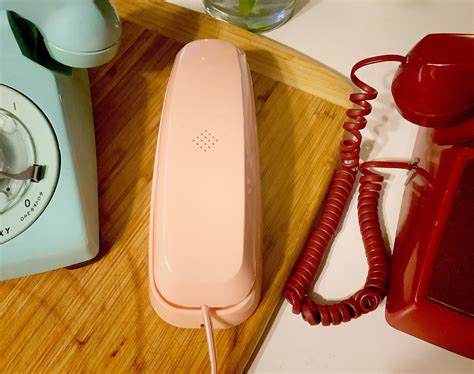 Vintage Pale Pink Push Button Phone Conaire Etsy