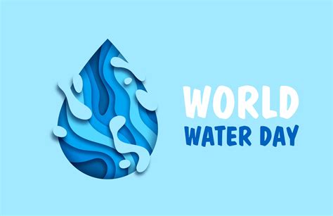 World Water Day Banner With Paper Cut Drop 43533318 Vector Art At Vecteezy