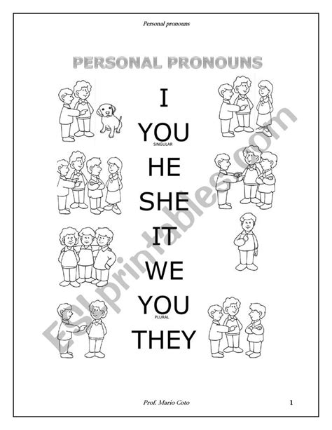 Personal Pronouns And Verb To Be Esl Worksheet By Mcmteacher