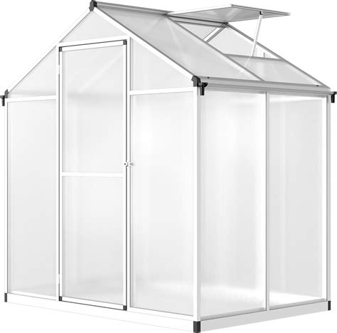 Amazon.com: 6x4 FT Greenhouse for Outdoors, Polycarbonate Greenhouse ...