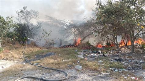 Reportan incendio en céntrica zona de Playa del Carmen