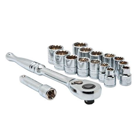 Husky In Drive Sae Metric Universal Socket Set Piece H D Sws