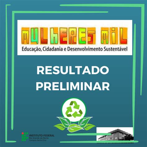 Programa Mulheres Mil Divulga Resultado Preliminar Da Sele O Ifrn