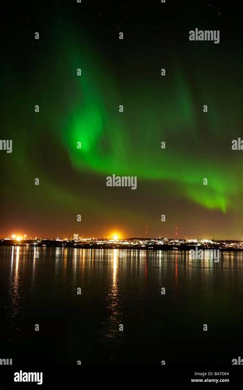 Aurora Borealis or Northern Lights, n Reykjavik, Iceland Stock Photo ...