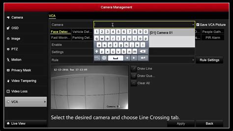 How To Setup Line Crossing Detection On A Hikvision Nvr Or Dvr Graphic