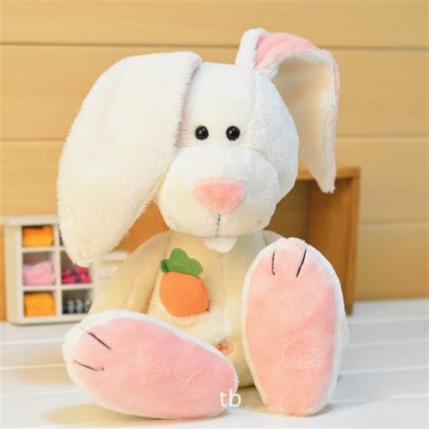 Muñeco de peluche de conejo blanco de 50 cm conejo de rábano juguete