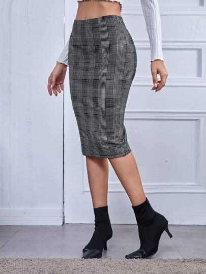 Search Houndstooth Skirt Shein Usa