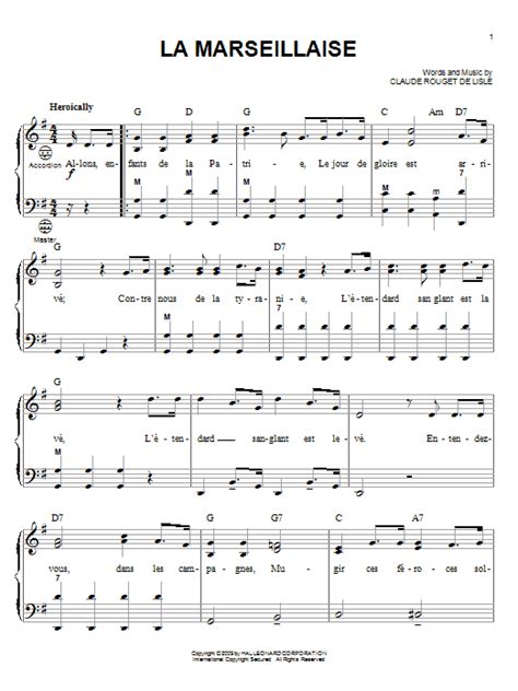 La Marseillaise | Sheet Music Direct