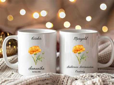 Personalized Birth Month Flower With Name Personalized T