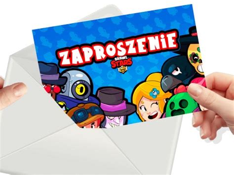 ZAPROSZENIE DLA FANA BRAWL STARS NA URODZINY DZIECKA KOPERTA GRATIS