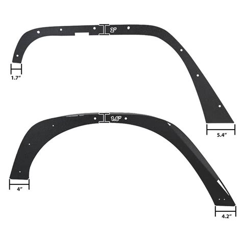 Jeep JK Flat Fender Flares Steel Fender Flares for 2007-2018 Jeep Wrangler JK – Bunker 4x4