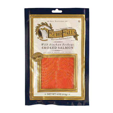 Echo Falls Cold Smoked Sockeye Smoked Salmon 4 Oz Nassau Candy