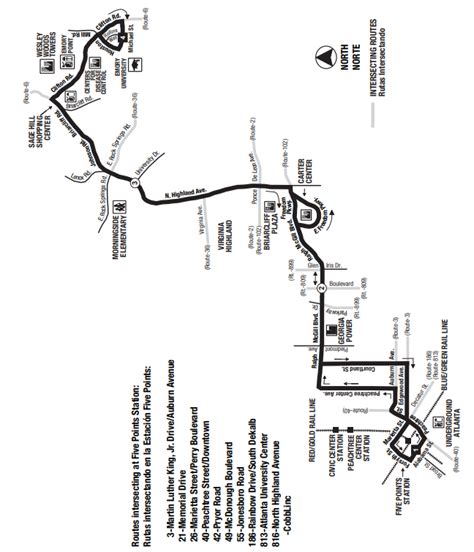 Marta Bus Route No 816 North Highland Avenue Vice Versa In Atlanta