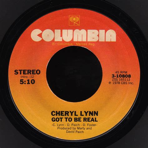 Cheryl Lynn Got To Be Real Vinyl Terre Haute Pressing 7 45 RPM