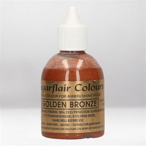 Sugarflair Airbrush Colours Golden Bronze Sugar Craft Malta