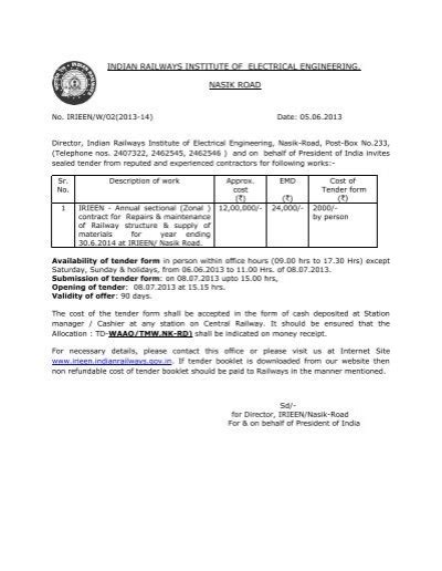 Indian Railways Institute Of Electrical Engineering Nasik Road