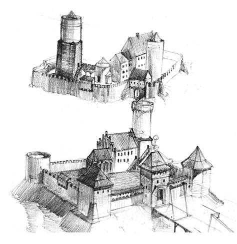 medieval castle studies 2 by Paper90 on DeviantArt