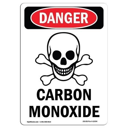 Signmission Safety Sign Osha Danger Height Carbon Monoxide