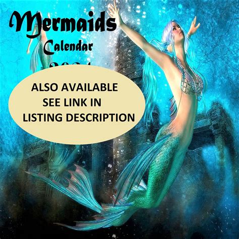 Mermaid Calendar 2024 Mermaids Wall Calendar 2024 Mermaid Planner Appointment Date Tracker