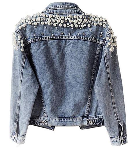 Bride Denim Jacket Pearl Denim Jacket Personalized Custom Etsy