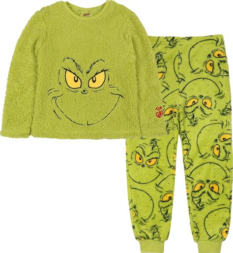 Sarcia Eu El Grinch Pijama De Navidad De Forro Polar Amazon Es Moda