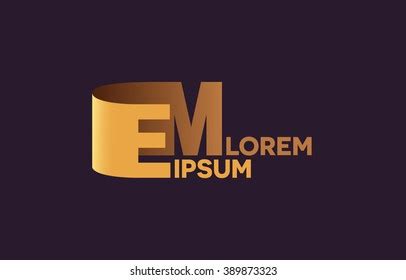 Em Letters Logo E M Letters Stock Vector Royalty Free