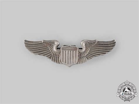 United States An Army Air Force Pilot Badge By Amcraft C1942 Emedals