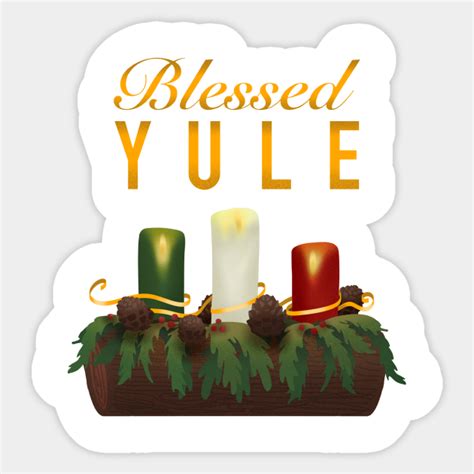 Blessed yule - Yule - Sticker | TeePublic