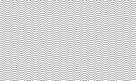 Abstract Creative Seamless Horizontal Wave Line Pattern Vector