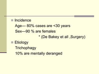 Trichobezoar Management Laparoscopic Ppt