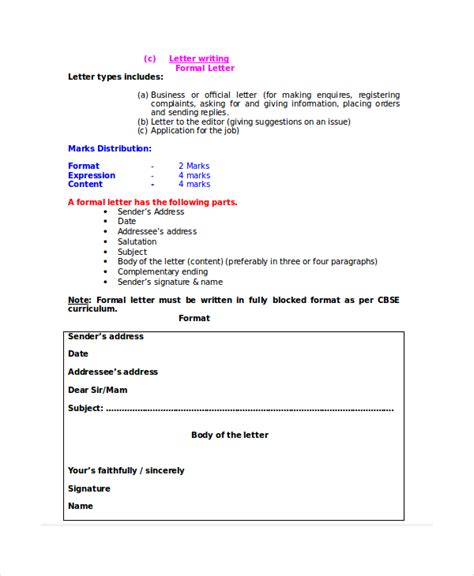 formal letter formats   apple pages google docs