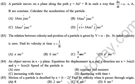 Neet Ug Physics Kinetics Mcqs Multiple Choice Questions