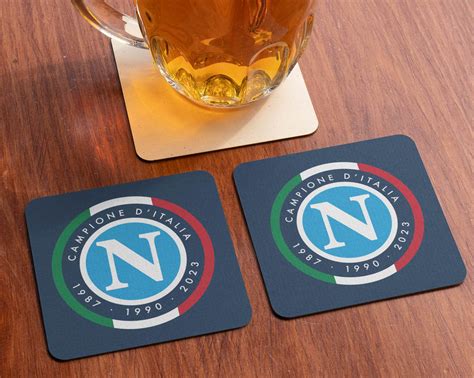 Napoli Campione Ditalia Pack Hardboard Back Coasters Napoli Beer