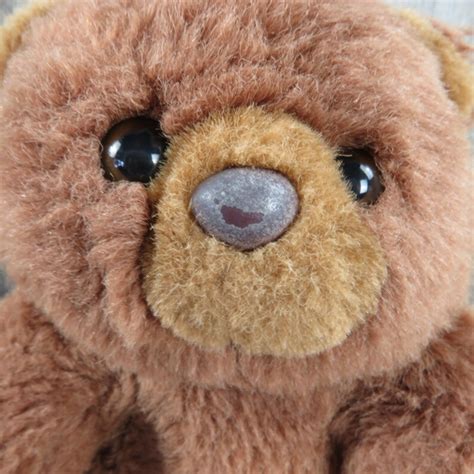 Vintage Teddy Bear Plush Brown Nose Sad Eyes Stuffed Animal Etsy