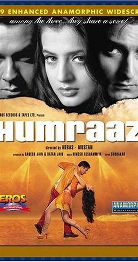 humpaaz movie poster with two women and one man on the cover, in gold frame