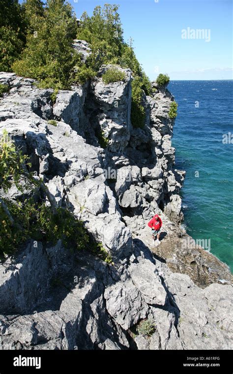 Indian Head Cove Georgian Bay On Lake Huron In Ontario Canada Stock