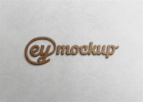 Realistic 3d Wood Logo Mockup On Behance