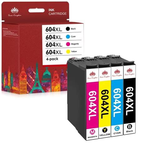 604XL TONER KINGDOM Lot De 4 Cartouches D Encre Compatibles Avec