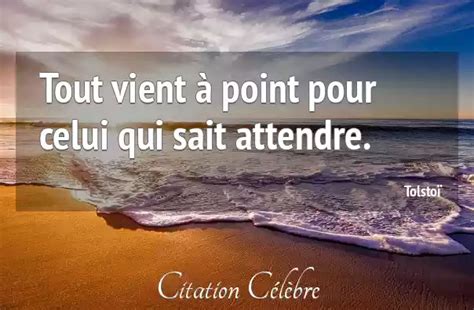 Citation Tolstoï attendre Tout vient à point pour celui qui sait