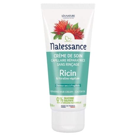 Natessance crème de soin capillaire ricin 100ml