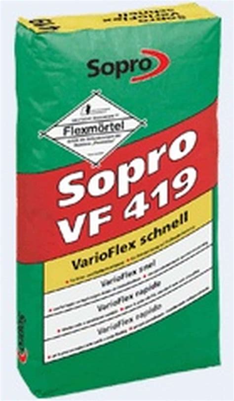 Sopro VarioFlex VF 419 rychletvrdnoucí malta pro pokladku kamenných