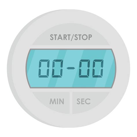 digital timer icon flat style  vector art  vecteezy