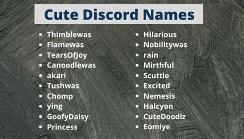 650 Best Cute Discord Names Ultimate List Decidel